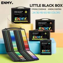 ENMY Acrylic Paint Markers Pen Soft Head Direct Liquid Graffiti Painting QuickDry Pigments Art Supplies For Felt - 24種顏色 - 查看 1