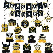 9pcs 2026 Graduation Season Honeycomb Decorations For Graduation Parties, Honeycomb Ball Table Centers And Classroom Desks, Graduate Theme - View 8