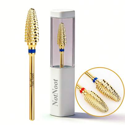 NotNoot 3/32" Carbide Nail Drill Bit - Remove Acrylic Hard Gels Quickly And Safely,Professional Cone Tungsten Drill Bits Set Nail File Acrylic For Manicure,Pedicure,Cuticle Cleaner