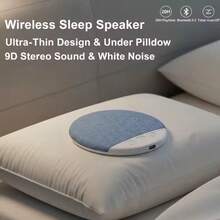 1个迷你蓝牙床头睡眠音效音箱，无线睡眠音乐播放器，9D立体声白噪音机，带自动关机定时器的MP3播放器，适用于手机/TF卡设备 - 查看 5