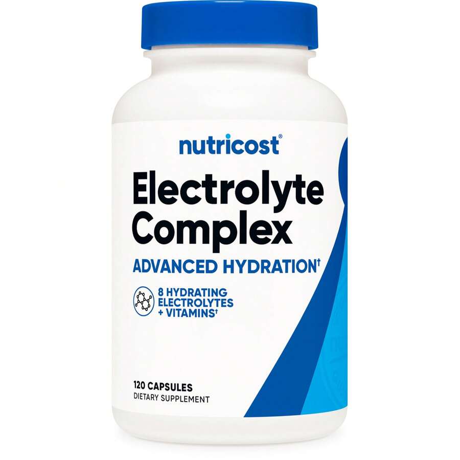 Nutricost Electrolyte Complex Advanced Hydration (120 Capsules) - 8 Hydrating Electrolytes & Vitamins, Gluten Free, Non-GMO, Vegetarian | Electrolyte Complex, Hydration, Vitamins, Non-GMO, Gluten Free, Nutricost, Sports Nutrition, Premium Quality - Khác - Xem 1