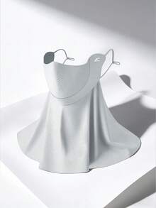 Máscara facial de alta calidad con protección UV para mujeres, nuevo diseño que integra hidratación y protección para el cuello, máscara facial de seda de hielo de verano con función de bebida. Máscara facial transpirable con protección UV y cobertura para el cuello, material integrado de seda de hielo. Máscara facial media con función de bebida, máscara facial de protección UV de verano con cuello integrado de seda de hielo, transpirable y hueca, protección para el cuello para mujeres, sombrero de playa - Multicolor - Ver 16