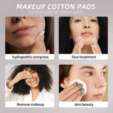100 piezas/300 piezas/600 piezas Almohadillas desechables redondas para desmaquillaje, 6*6cm, para el cuidado del rostro, maquillaje, cuidado de la piel, uso doméstico o de viaje, cuidado de la piel, sala de estar, hogar, dormitorio, baño, artículos de viaje, boda, fiesta, cumpleaños, regalo para hombres, mamá, papá, amigos, Año Nuevo, accesorios, regalo divertido, empaque exterior aleatorio - Blanco - Ver 6