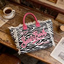 Women Tote Bags - 黑粉紅色 - 查看 5