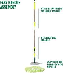 Pine-Sol Spin Mop And Bucket Set - Microfiber Mop Head With Extendable Handle And Easy Wring Bucket - Multi Surface Floor Cleaning System For Wet Mopping - 1 - Xem 7