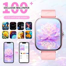 [Smart Watch]1.83吋全螢幕觸控智慧手錶，中性設計，支援無線接聽通話，舒適透氣矽膠錶帶；具備訊息通知、遠端拍照/音樂播放、運動追蹤與健身智慧功能，支援多種運動模式，180mAh鋰電池，男女適用，適合作為情侶、長輩、朋友、同學的節日禮物 - 彩色 - 查看 3