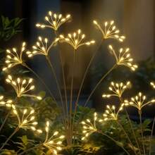 Outdoor Waterproof Solar Firecracker Lights, Solar Firework Lights, Weeping Willow Lights, LED Dandelion Starry Fairy Lights, Garden Atmosphere Decor, Suitable For Yard, Path, Patio, Flower Bed, Camping, Party Decoration - Multicolor - View 13