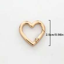 1Pc/3Pcs Heart-Shaped Spring Buckle Metal Open Ring DIY Jewelry Accessories Keychain Hook Bag Hanging Ring Connector - Multicolor - View 12