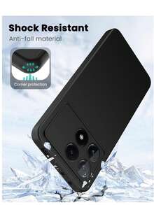 Ốp lưng điện thoại màu đen mờ tương thích với 15T PRO 5G /15T 5G/15 Ultra/Note 15 Pro/15 Pro/15/14T Pro/14T/14 Ultra/ 14 Pro/Poco M7 Pro 5G/Poco F7 Ultra/ Poco F7 Pro/Poco F3/Poco F4/Poco F5/Poco F6/Dành cho người dùng hàng ngày. Chống rơi vỡ, nhẹ, đơn giản, thời trang, bảo vệ điện thoại. - màu đen - Xem 5