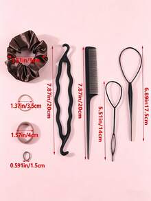 Conjunto de 1109 peças de acessórios de cabelo em tons pastel, ferramentas de penteado para meninas, decorações de cabelo delicadas, elásticos e scrunchies. - Multicolorido - Ver 7