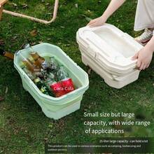 ZHGEE Foldable, Suitable For Outdoor Travel, Convenient To Carry, With Lid, Can Store Snacks, Fruits, Large Capacity Storage Basket, With Handle - Multicolor - View 4