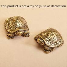 1pc Handmade Longevity Turtle Sculpture Decor - Symbol Of Longevity - Unique Decorative Details - Cultural Charm And Lasting Indoor Style - Tea Pet Ornament - Multicolor - View 5