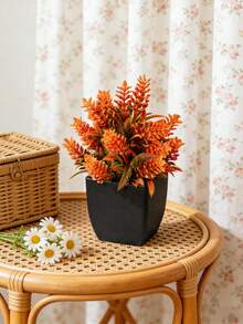 Künstliche Topfpflanze Orange Simulation Sukkulente Bonsai, Mini Künstliche Topfpflanzen für Heim- und Büroschreibtisch Dekoration, Innen- und Außendekoration - Verschiedenfarbig - Übersicht 8