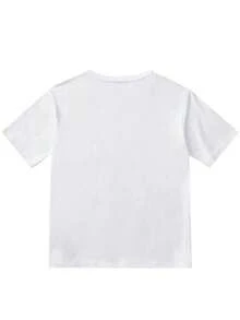 Women's Casual White Round-Neck Short-Sleeve T-Shirt With Letter Print, For Summer Outfits. - Black - View 8