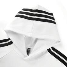 Áo nỉ có mũ unisex cổ điển ba sọc của Adidas, áo khoác thường ngày/áo nỉ thể thao mới. - trắng - Xem 3