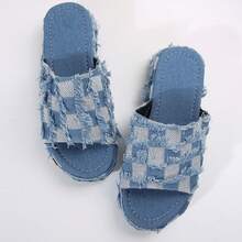 Comfortable & Stylish Womens Sandals For Summer - Lightweight Non-Slip Open-Toe Slippers With Thick Soles For Casual Wear - Xanh dương 1 - Xem 4