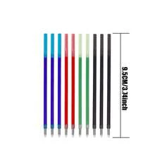 创意可伸缩四合一多色可擦凝胶笔圆珠笔套装，含0.5mm 4色可替换笔芯，轻松擦除错误，适用于办公、学校、绘画、书写等文具用途（2支笔+12支笔芯） - 多色 - 查看 10