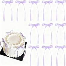 1/20/40 chiếc nơ trang trí bánh màu tím, nơ ruy băng tím trang trí bánh kem, trang trí bánh cupcake, thích hợp cho đám cưới, tiệc tùng, sinh nhật, Ngày lễ tình nhân, Ngày của Mẹ. - nhiều màu - Xem 1