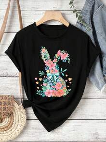 Dam-T-shirts - Svart - Visa 2