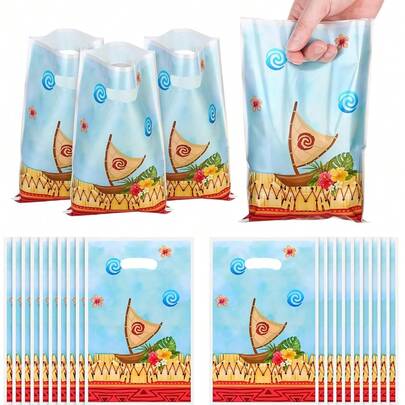 10/20/50 chiếc Túi quà tặng chủ đề đại dương, Đồ dùng trang trí tiệc sinh nhật hoạt hình, Túi quà tặng sinh nhật hình ảnh động, Trang trí tiệc chủ đề đại dương