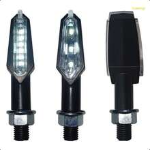 Direccional LED Moto Amarillo ZXD-01 Universal Alta Visibilidad - Negro - Ver 6