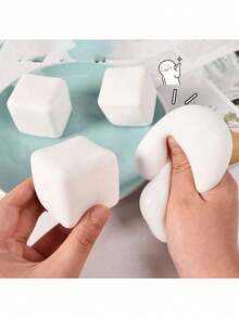 1 pieza de juguete de presión reducida para exprimir el tofu, juguete de rebote lento de material TPR para reducir la presión, juguete de dados fluidos creativos para exprimir, juguete de reducción de presión con simulación de postre esponjoso - Multicolor - Ver 3