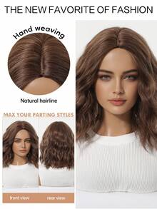 12-Inch Medium Length Curly Wig, Soft & Natural Looking Roots, Suitable For Women, Essential For Beautiful Holidays, Suitable For Beginners, Comfortable To Wear, Can Be Used For Daily, Wedding, Party, Cosplay, Music Festival And Other Occasions, An Ideal Gift For Girlfriend, A Fashion Essential - Multicolor - View 4