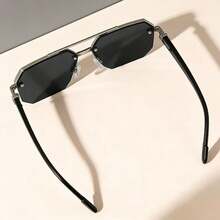1 Cặp kính thời trang không gọng, thiết kế cổ điển retro với cầu kính đôi, unisex, bộ sưu tập xuân/hè mới, lựa chọn quà tặng lý tưởng. - Nhiều màu - Xem 6