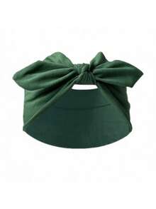 Set 4 buah Bando Telinga Kelinci Lebar untuk Wanita, Bando Pita Simpul Elastis Lembut, Bando Warna Polos, Aksesori Rambut Wanita Serbaguna dan Modis - Krem - View 9