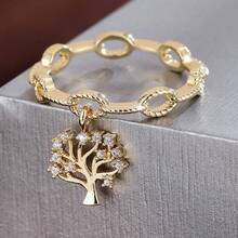 1 chiếc nhẫn nữ thiết kế cây đồng quê đính đá Zirconia. - Nhiều màu - Xem 12