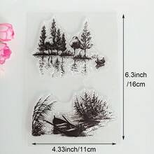 手工制作的DIY剪贴簿印章/封印章,带有透明植物图案,适用于相册、卡片装饰 - 植物 - 查看 45