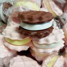 Simulated Sandwich Copper Gong, Slow Burning, Rebounding, Soft And Sticky Decompression Tool, Office Healing And Relaxing Small Item - 棕色 - 查看 2