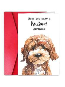 1Pc Funny Dog Birthday Card, Poor Dog Design, "Wishing You A PAwSoMt Birthday", Suitable For Pet Enthusiasts Birthday Gift, Fun Birthday Gift, Different Birthday Decorations, High Quality - View 9