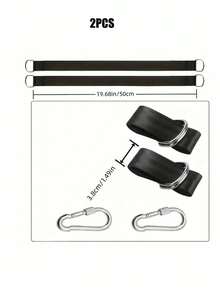 Durable Outdoor Camping Hammock Tree Straps Set, With 2 Safety Buckles, Suitable For Various Outdoor Swings, Hammocks And Playground Accessories, Perfect For Outdoor Camping Parties - Black - View 15