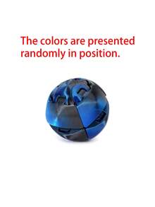 1pc Button Decompression Ball, Click & Rotate Stress Relief Toy, Press & Deform For Anxiety Relief, Bendable Sensory Fidget Toy For Teens And Adults, Anxiety Relief Desk Toy, Ideal Gift, Perfect For Birthday Or Christmas Presents. - Press Ball - View 7