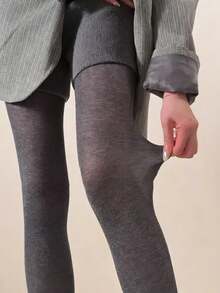 Pantimedia transparente de alta elasticidad y amigable con la piel, medias de base transpirables y sin escaleras de cintura alta que estilizan - Gris - Ver 3