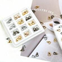 20个8*12mm锌合金心形龙虾扣 - 弹簧扣心形钥匙扣，适用于行李箱配件钥匙扣制作及时尚配饰 - 龍蝦扣 - 查看 3