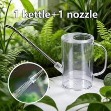 1个1升不锈钢长嘴浇水壶 - 家庭园艺和植物养护必备，耐用塑料结构，现代设计花卉植物浇水器 | 园艺必备 - A - 查看 6