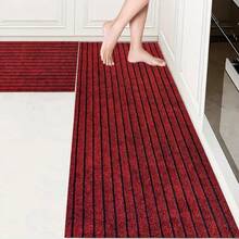 1 pieza Alfombra antideslizante, antiaceite, antimanchas, absorbente de agua y fácil de limpiar para entrada, cocina, baño, pasillo y balcón - Rojo - Ver 9