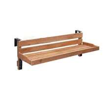 1pc Creative Flower Stand, Balcony Railing Casual Mini Bar, Foldable Wooden Hanging Bar Table For Home Garden - Multicolor - View 4