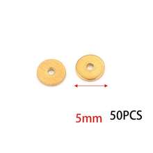 50Pcs 304 Stainless Steel Gold & Silver Flat Round Spacer Beads, Disc Washer Beads For DIY Jewelry Making - Spacer Beads - View 10