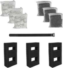 Arayuu 3 Set Aquarium Media Compatible With Fluval SPEC, , Betta And Flex Desktop Aquarium Series, Includes 3 Foam A1375, 3 Ceramic Rings, 3 Carbon Refills And 1 Cord - 1 - View 8