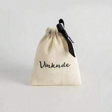 DIY Drawstring Pouch Custom Canvas Bag Off-White Storage Pouch Shrink Cotton Linen Bag - Multicolor - View 9