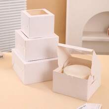 1/5 hộp bánh trong suốt có cửa sổ, kích thước 6"/8"/10"/12", hộp đựng bánh mang đi có nắp đậy, thích hợp làm quà tặng sinh nhật, đám cưới, tiệc lễ, Giáng sinh, Ngày của Mẹ, dùng để đóng gói kẹo, sô cô la, bánh quy, bánh rán, pizza, bánh ngọt, món tráng miệng, dâu tây, bánh macaron, bánh cupcake, bánh bông tuyết, bánh nướng, kẹo truffle, v.v. - Nhiều màu - Xem 4