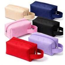 Kit 5 Plain Toiletry Bags Without Print To Personalize Gift - Navy Blue - View 8