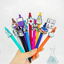 3支/5支裝可愛STEM科學裝飾凝膠筆組，創意新穎文具，適合返校與畢業季，多色筆身，書寫流暢，適合學生、科學愛好者與教師，創意可愛文具，校園文具，可用作辦公用品，完美適用於教室、日記、實驗筆記與日常書寫，學生用品，辦公室小禮物，學習用品/辦公用品，驚喜校園文具，返校文具用品，辦公文具裝飾，DIY繪圖工具，適合返校季，學校使用 - 科學實驗 - 查看 3