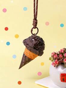 1pc Simulation Ice Cream Keychain Creative Food Key Chains For Girls Cute Imitation Sundae Dessert Cup Bag Pendants Key Ring Gift - Bags - View 5
