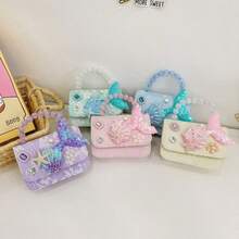 1 chiếc túi đeo chéo hình nàng tiên cá dễ thương kiểu công chúa, túi xách nhỏ thời trang đính ngọc trai cho bé gái. - Xem 10