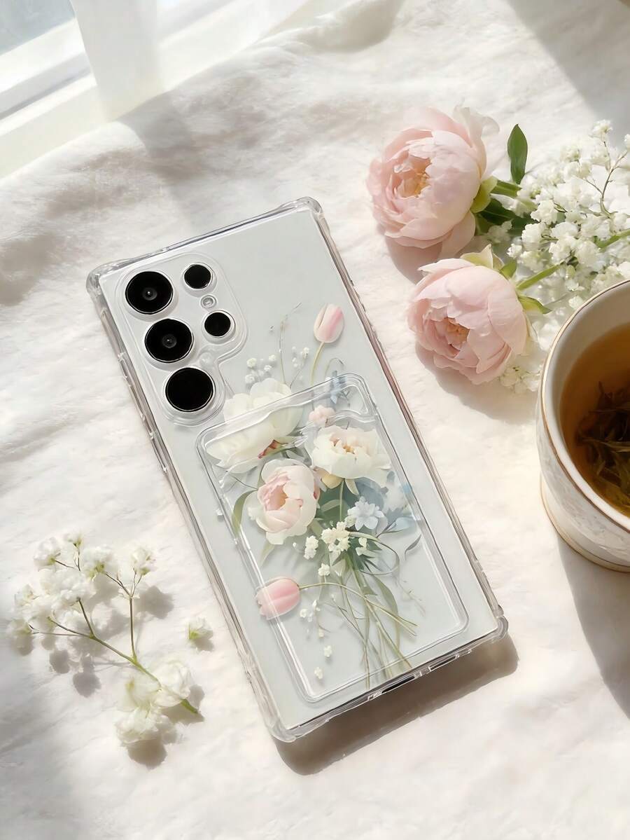 1个透明防摔气囊手机壳，带卡槽，创意可爱郁金香印花，兼容苹果17 Pro Max、17 Air、17 Pro、17、16 Pro Max、16 Plus、16 Pro、16、15 Pro Max、15 Plus、15 Pro、15、14 Pro Max、14 Plus、14 Pro、14、13 Pro Max、13 Pro、13、12 Pro Max、12 Pro、11 Pro Max、11 Pro、11、XS Max、XR、X/XS、7 Plus、8 Plus 以及三星 Galaxy S21、S22、S23、S24、S25、S26。 - 無色 - 查看 1