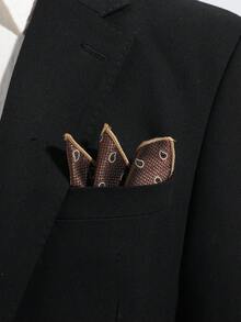 1pc Men's Fashion Casual Paisley & Cashew Pattern Pocket Square Handkerchief, Suitable For Daily, Party, Business Events - Multicolor - View 11